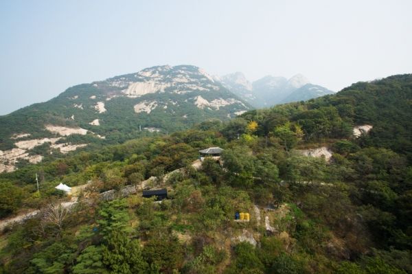 북한산성 대서문 항공사진