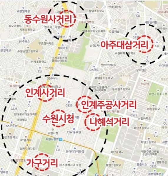 빅데이터로 분석으로 도출한 떼까마귀 주요 출몰지역