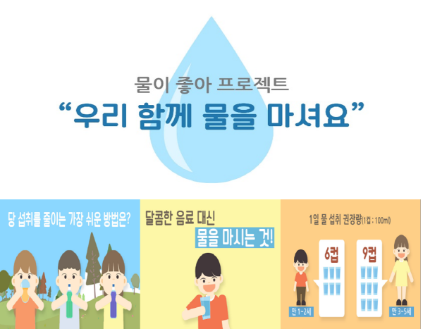 물 마시기 실천 홍보물