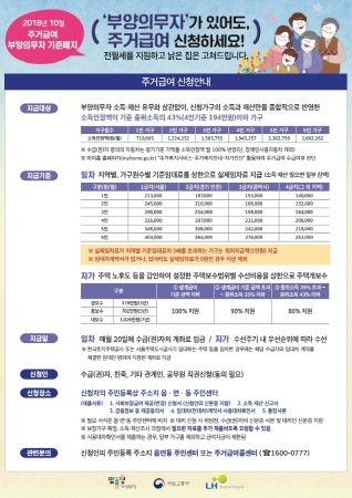 주거급여 신청 안내문