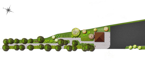 사회복지시설 실외 나눔숲 조성계획도