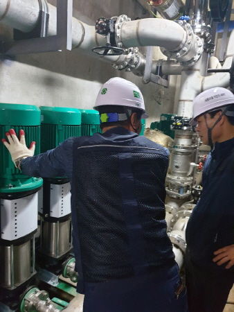 공동주택 노후 상수도관 개량 지원 사업 시행 현장