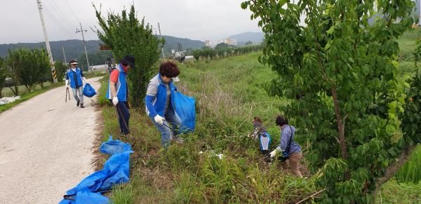 마장면주민자치위원회, 매화둘레길 대청소에 구슬땀