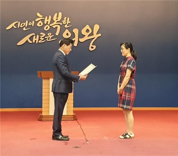 의왕여성회관 이성자 회원, 경기 여성 기·예경진대회 우수상 수상