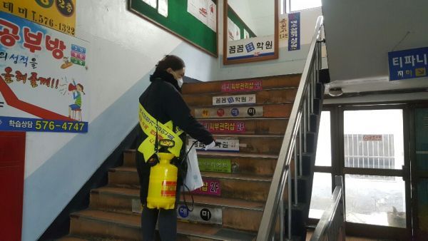 남양주시 덕소상점가, 자율적 방역 소독에 앞장