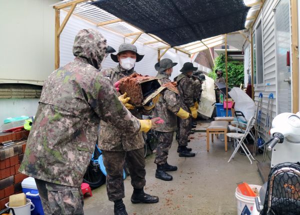 수기사, 가평일대 집중호우 피해지역 복구를 위해 두 팔 걷고 나섰다.