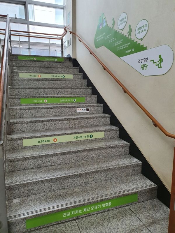 의왕시보건소, 생활 속 걷기운동 실천 위한‘건강계단’조성