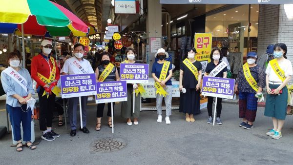 고양시 성사1동, ‘올바른 마스크 쓰기’ 거리캠페인 실시