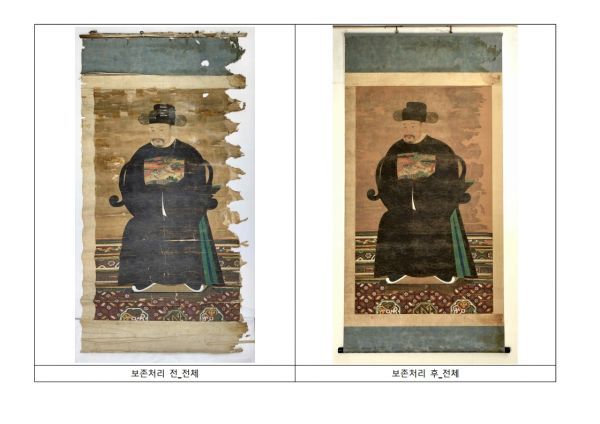 고양시, 복원·보존처리한 위성공신 한천두 초상화 영인본 청주 한 씨 종중에 전달