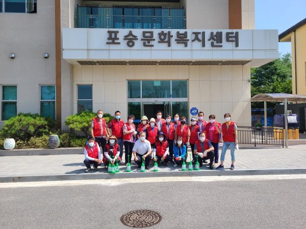 평택시 포승읍 주민자치위원회 ‘코로나19 확산방지’ 방역활동 개시