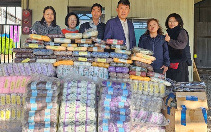 모든오피스 오산점 대표 최현우 중앙동 해뜰나눔릴레이 47번째 참여, 털실 등 500만 원 상당 기탁