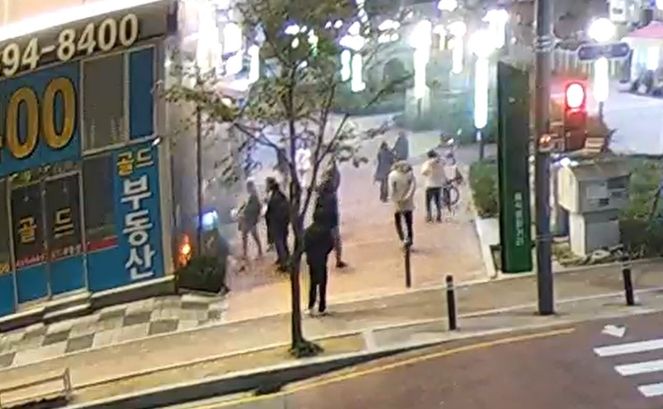 화재진압중인 사진