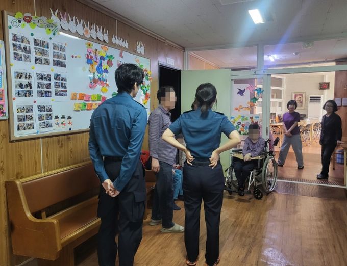 무안군과 무안경찰서가 합동으로 진행한 장애인 거주시설 성폭력 학대 예방 활동