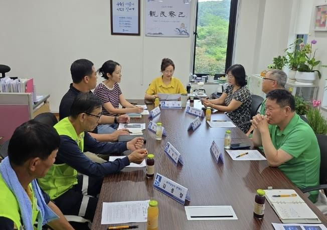 수원시 장안구 조원2동, 환경관리원·폐기물 수거 대행업체 간담회 개최