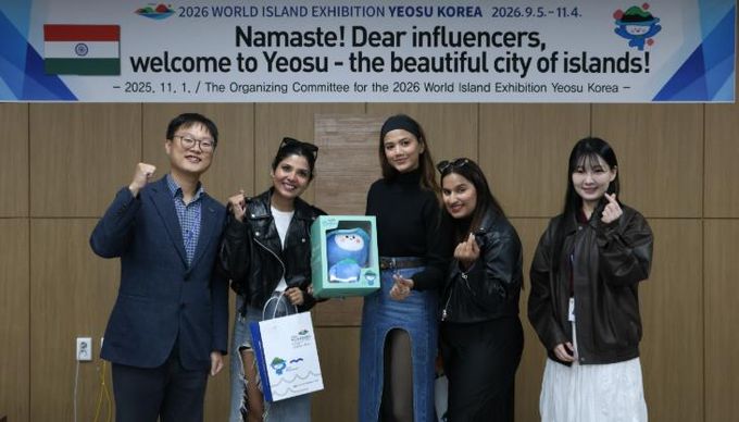 (재)2026여수세계섬박람회조직위원회는 지난 1일 한국관광공사와 인도 메가 인플루언서 3명과 함께 K-스톱오버 홍보 팸투어를 진행했다고 밝혔다.