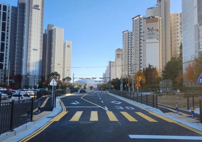 온양 중로3-61호(원예농협) 공사 완료 전경