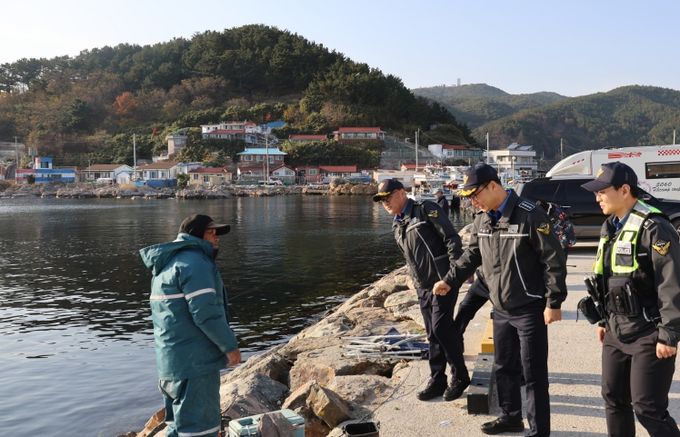 울진해양경찰서장, 동절기 관내 파출소 및 연안 취약해역 현장점검 실시
