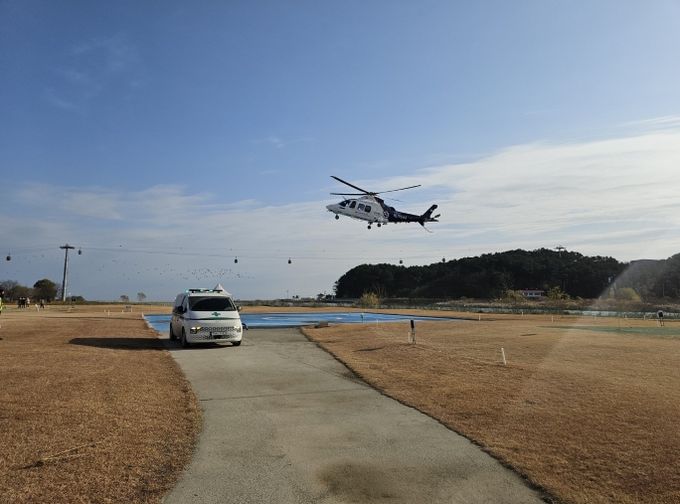 신한울 3·4호기 건설 현장 근로자, 닥터헬기 긴급 이송으로 생명 지켜