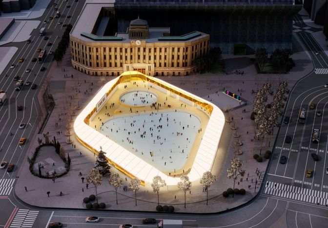 2025년 서울광장 스케이트장 조감도(야간)