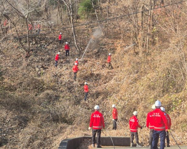 겨울철 건조기 대비 산불대응 모의진화훈련