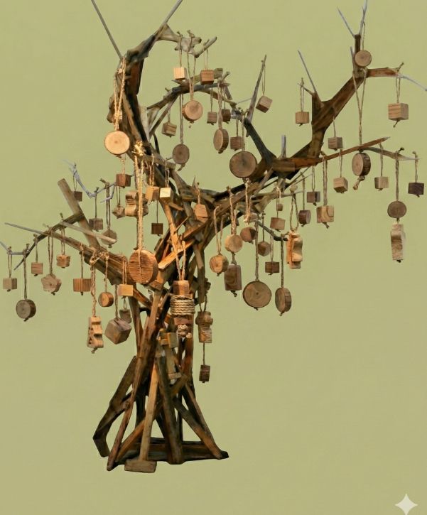 폐목재 재활용, 회화·조형물 등 예술작품 선봬