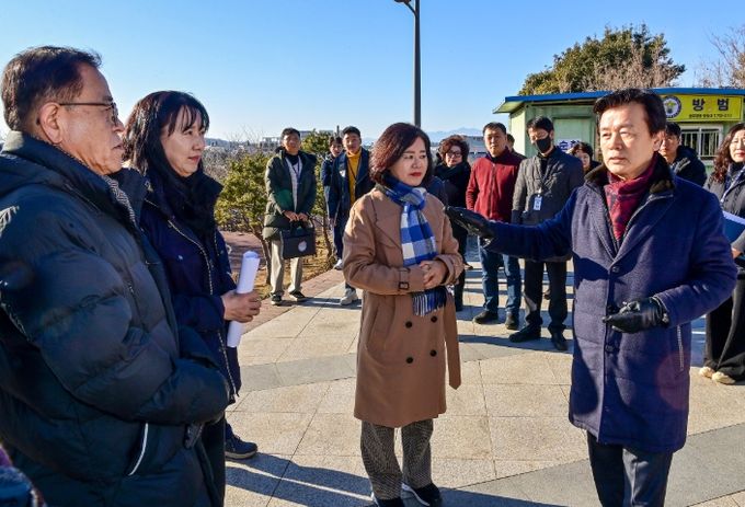 충무공동 주차불편 민원 현장점검