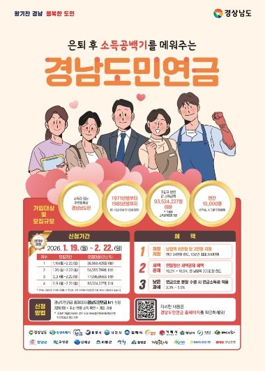 합천군‘경남도민연금’가입자 모집, 노후 준비 돕는다