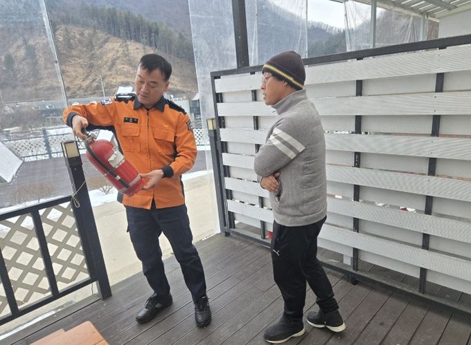 가평소방서, 겨울철 민박·펜션 현장안전지도 실시