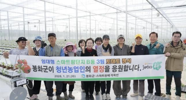 봉화군, 임대형 스마트팜 단지 토마토 정식 완료하며 본격운영