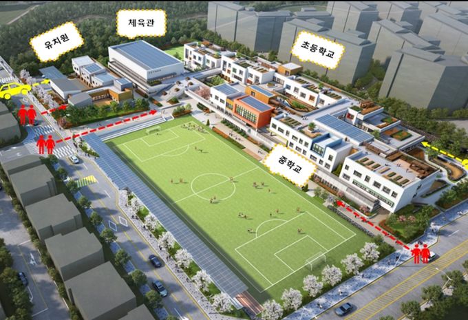 (가칭)아라월평초·중학교(첨단 초·중학교) 조감도