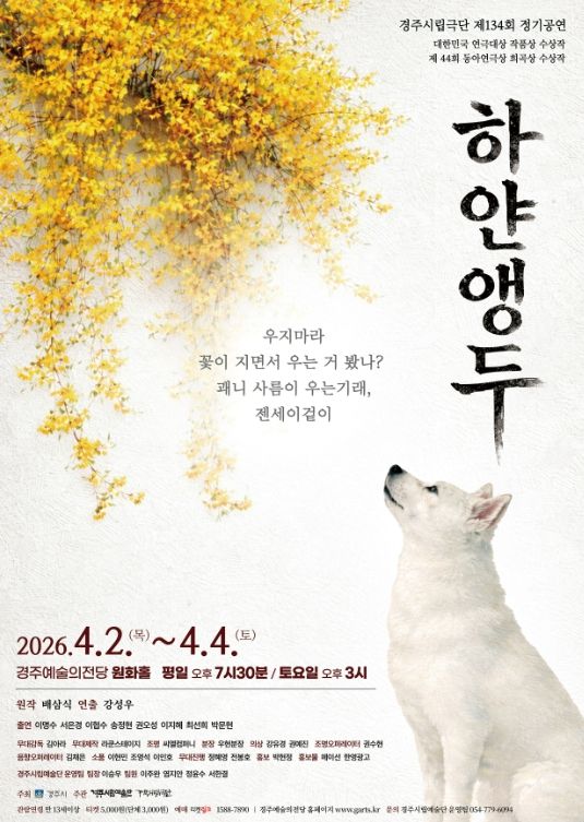 경주시립극단 제134회 정기공연「하얀앵두」 포스터