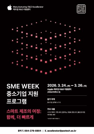 ‘SME Week 중소기업 지원 프로그램’ 안내 포스터.