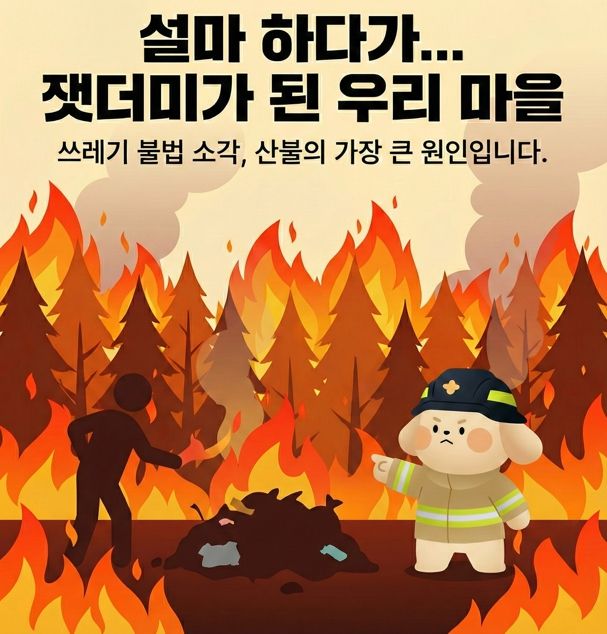 여수소방서, 봄철 쓰레기 불법소각 금지 집중 홍보