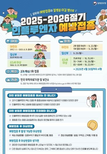 인플루엔자 예방접종 홍보물