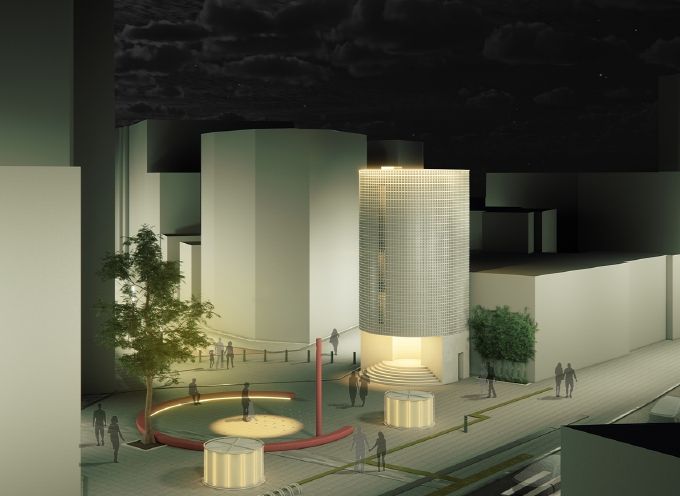 옛 중파 신축 건물 및 광장 조감도